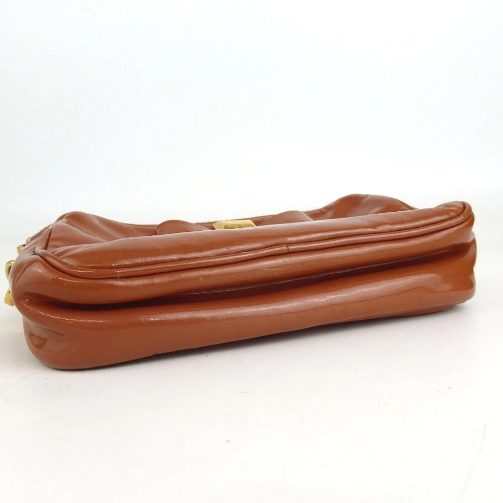 Authentic miu miu ribbon pouch with strap patent leather [Used] - Picture 5 of 10